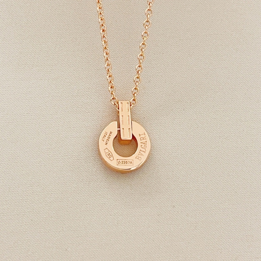 Bulgari Gold Circle Pendant Necklace - Picture 3 of 7